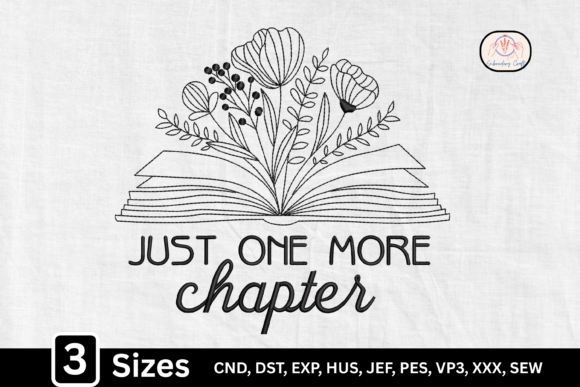 Floral Book Just One More Chapter