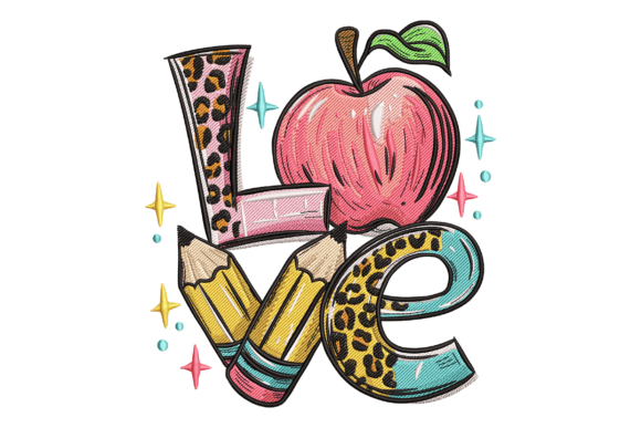 Love Teaching Embroidery Design