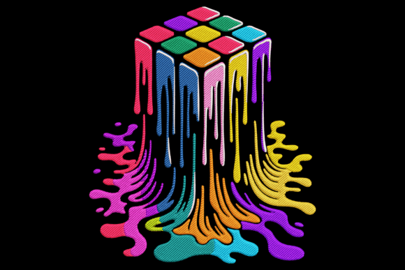 Melting Rainbow Cube